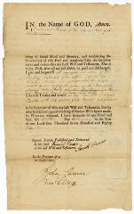 Probated will of Samuel Horner, 1786