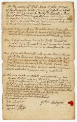 Probated will of John Hedges, 1786