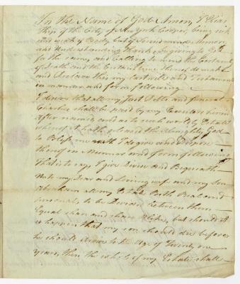 Probated will of Elias Kip, 1786