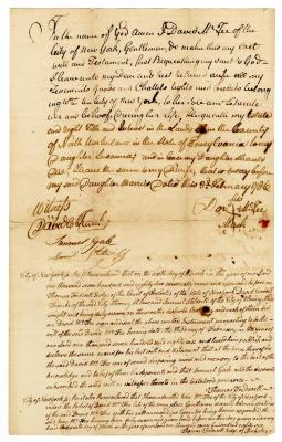 Probated will of David McFee, 1786