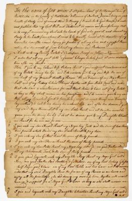 Probated will of Stephen Hunt, 1786