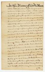 Probated will of John Patterson, 1786
