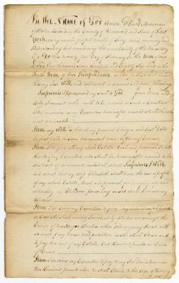 Probated will of David Mersereau, 1786