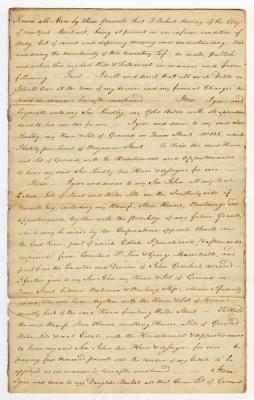 Probated will of Robert Murray, 1786