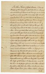 Probated will of David Philip, 1786