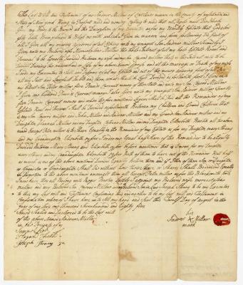 Probated will of Andrew Millow, 1786