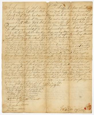 Probated will of Zebedee Osborn, 1786