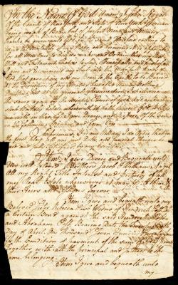 Probated will of Jan Nagel, 1786