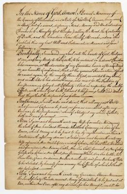 Probated will of Daniel Mersereau, 1786