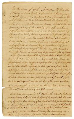 Probated will of William Roe, 1786
