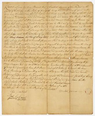 Probated will of Hezekiah Seaman, 1786