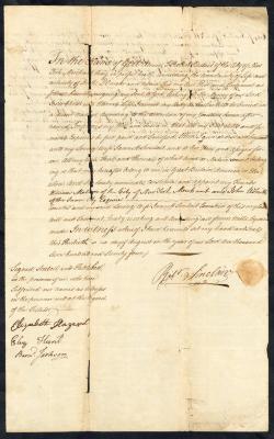 Probated will of Robert Sinclair, 1786