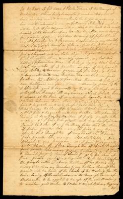 Probated will of Phebe Turner, 1786