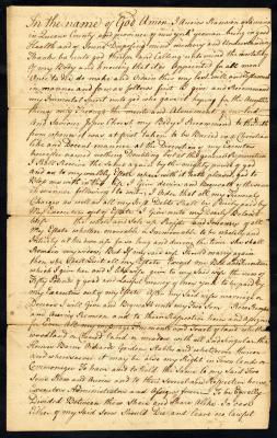 Probated will of Ares Remsen, 1786