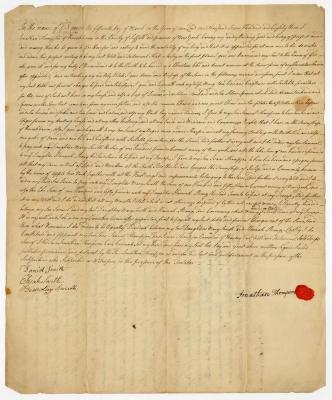 Probated will of Jonathan Thompson, 1786