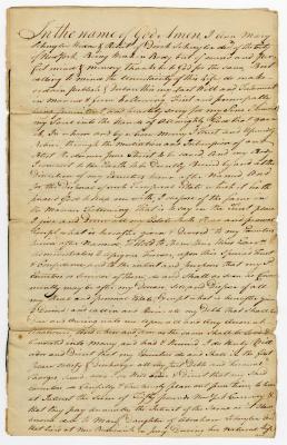 Probated will of Ann Mary Schuyler, 1786
