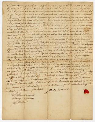 Probated will of Jonas Sammis, 1786