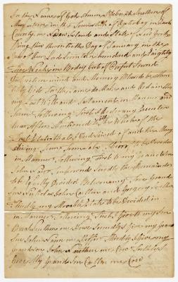 Probated will of Deborah Snethens, 1786