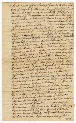 Probated will of Cornelia Walton, 1786