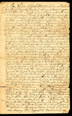 Probated will of Samuel Van Horne, 1786