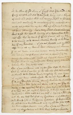 Probated will of Fregift Wells, 1786