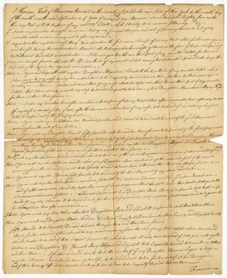 Probated will of Thomas Vail, 1786