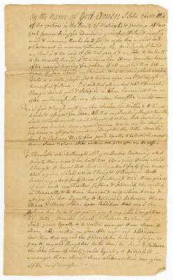 Probated will of John Vermilya, 1786