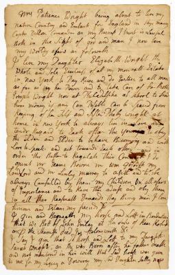 Probated will of Patience Wright, 1786
