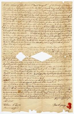 Probated will of Daniel Young, 1786
