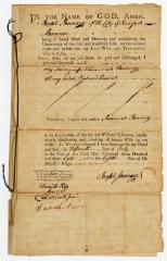 Probated will of Joseph Jaunery, 1787