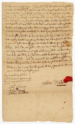 Probated will of Samuel Pells, 1787