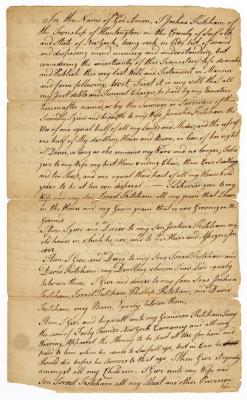 Probated will of Joshua Ketcham, 1787