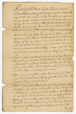 Probated will of Frances Donnison, 1787