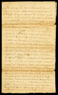 Probated will of Samuel Delavan, 1787