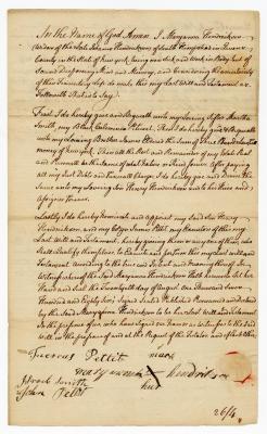 Probated will of Mary Ann Hendrickson, 1787