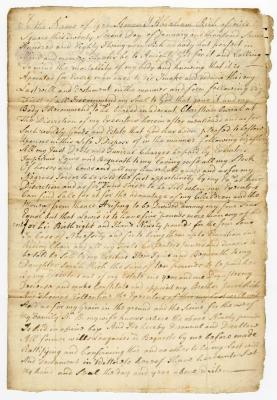 Probated will of Abraham Rich, 1787