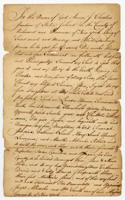 Probated will of Charles Jandine, 1787