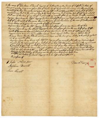 Probated will of Daniel Topping, 1787