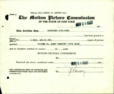 "People vs. Nancy Preston" motion picture case file