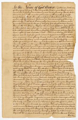 Probated will of Catherine Beekman, 1763
