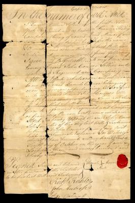 Probated will of Daniel Conrea, 1763