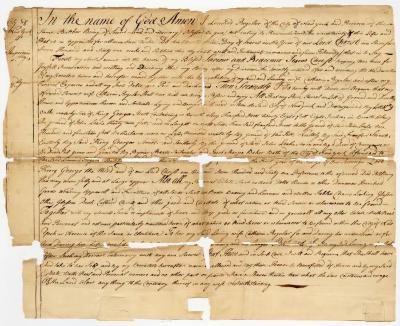 Probated will of Leonard Regular, 1762
