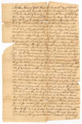 Probated will of Thomas Marshall, 1768