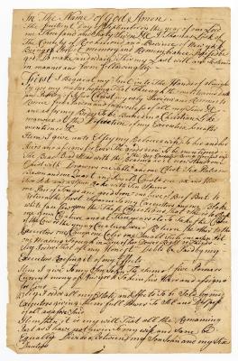 Probated will of Thomas Lisk, 1768