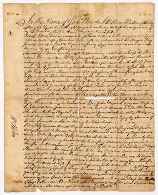 Probated will of William Walton, 1768