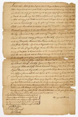 Probated will of Margaret Browne, 1773