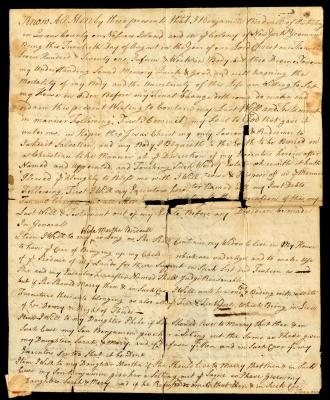 Probated will of Benjamin Birdsall, 1771