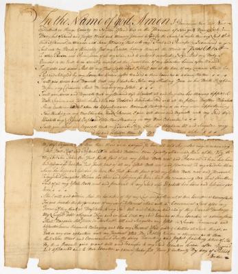 Probated will of Dominicus Vanderveer, 1771
