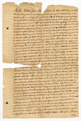 Probated will of Mathew Vanalstyne, 1773