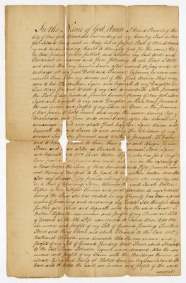 Probated will of David Provoost, 1781
